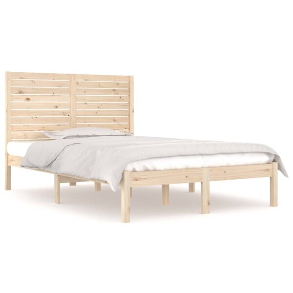 vidaXL Cadre de lit bois massif 135x190 cm double