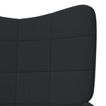 vidaXL Chaise de relaxation Noir Tissu