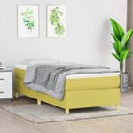vidaXL Sommier à lattes de lit Vert 100x200 cm Tissu
