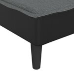 vidaXL Canapé-lit en forme de L gris foncé 255x140x70 cm tissu