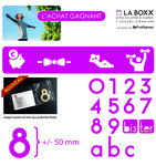 Numéro C- Numéro adhésif pour boîtes aux lettres- Vinyle épais texturé  38 mm  Inox Brossé
