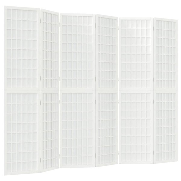 vidaXL Cloison de séparation pliable 6 panneaux 240x170 cm Blanc