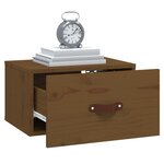 vidaXL Tables de chevet murales 2 Pièces Marron miel 40x29 5x22 cm