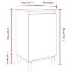 vidaXL Table de chevet blanc brillant 40x35x70 cm bois d’ingénierie
