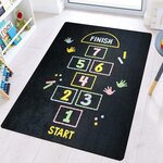 Tapis enfant Marelle 80 x 150 cm - Noir