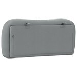 vidaXL Coussin de tête de lit gris clair 90 cm tissu