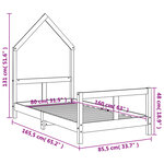 vidaXL Cadre de lit pour enfant 80x160 cm bois de pin massif
