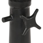 vidaXL Tabourets de bar lot de 2 marron cuir véritable et fonte