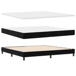 Lit Box Spring vidaXL avec Matelas Noir 200x200 cm Velours