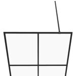 vidaXL Paroi de douche avec verre ESG transparent 115x195 cm Noir