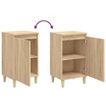 vidaXL Tables de chevet 2Pièces chêne sonoma 40x35x70cm bois d'ingénierie