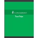 Cahier TP 17x22cm 24p+24p grands carreaux/uni blanc 70g/90g coloris aléatoires CONQUÉRANT