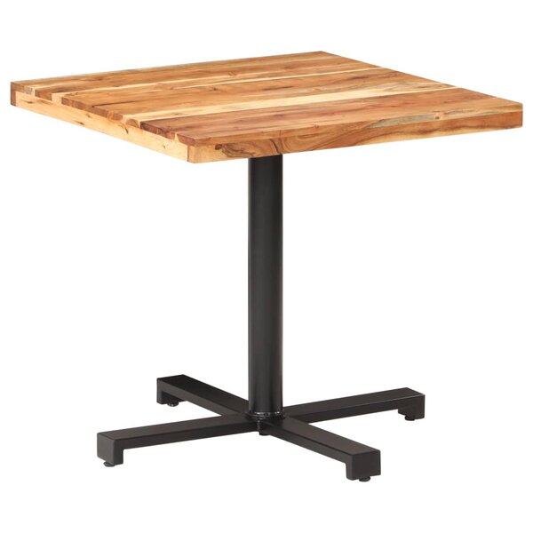 vidaXL Table de bistro Carrée 80x80x75 cm Bois d'acacia massif
