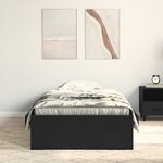 Cadre de lit vidaXL Chêne noir 90x200 cm Bois d'ingénierie