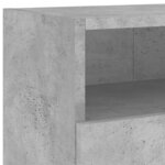 vidaXL Meuble TV mural gris béton 100x30x30 cm bois d'ingénierie