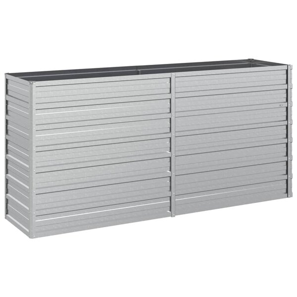 vidaXL Lit surélevé de jardin 160x40x77 cm Acier galvanisé Argenté
