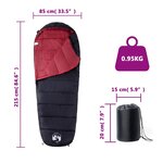 vidaXL Sac de couchage momie pour adultes camping 3 saisons