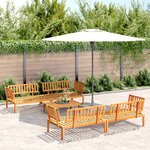vidaXL Salon palette de jardin 5 Pièces bois d'acacia massif