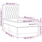 vidaXL Sommier à lattes de lit matelas et LED Noir 100x200 cm Velours