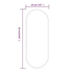 vidaXL Miroir mural Argenté 50x20 cm Ovale