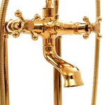 vidaXL Robinet de baignoire sur pied Acier inoxydable 99 5 cm Doré
