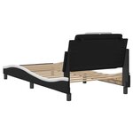 vidaXL Cadre de lit avec LED sans matelas noir et blanc 100x200 cm