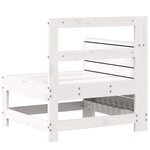 vidaXL Canapé de jardin accoudoir et table d'appoint blanc massif pin