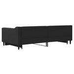 vidaXL Lit de jour avec gigogne sans matelas noir 100x200 cm