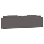vidaXL Coussin de tête de lit gris 200 cm similicuir