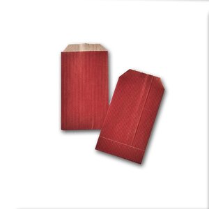 Boîte de 250 pochettes cadeau kraft rouges 70x120  60 g/m² gpv