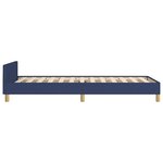 vidaXL Cadre de lit avec tête de lit sans matelas bleu 80x200 cm tissu
