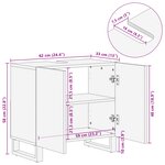 vidaXL Meuble sous lavabo 62x33x58 cm en bois massif de manguier et en bois reconstitué