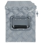 vidaXL Boîte en aluminium 61 5 x 26 5 x 30 cm Argenté