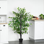 Arbre artificiel plante artificiel banyan hauteur 1 45 m tronc branches liane lichen feuilles grand réalisme pot inclus