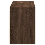 vidaXL Meuble TV mural avec lumières LED chêne marron 130x31x45 cm