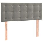 vidaXL Tête de lit à LED Gris clair 100x5x78/88 cm Velours