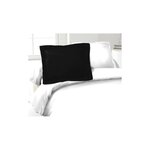 2 Taies d'Oreillers 100  coton 50 x 70 cm - Noir