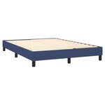 vidaXL Cadre de lit sans matelas bleu 140x190 cm tissu