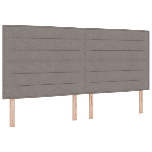 vidaXL Tête de Lit Design Lignes Taupe 200 cm Tissu