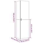 vidaXL Buffet haut gris béton 50x42 5x185 cm bois d'ingénierie