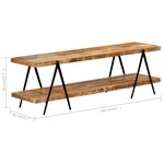 vidaXL Meuble TV 160x40x50 cm Bois solide de manguier