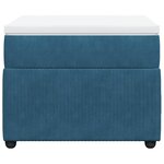 vidaXL Sommier à lattes de lit et matelas Bleu foncé 80x200 cm Velours