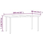 vidaXL Ensemble à manger de jardin et coussins 5 Pièces Marron