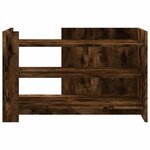 vidaXL Table basse chêne fumé 80x50x50 cm bois d'ingénierie