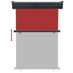 vidaXL Auvent latéral de balcon 125x250 cm Rouge