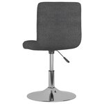 vidaXL Chaises pivotantes à manger lot de 2 gris foncé tissu