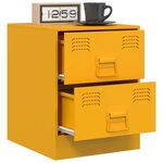 vidaXL Table de chevet jaune 34 5x39x44 cm acier