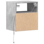 vidaXL Meubles TV muraux et lumières LED 2 Pièces gris béton 41x31x45 cm