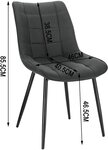 Chaises de cuisine 2 pièces en tissu anthracite 19_0000188