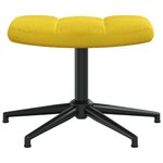 vidaXL Chaise de relaxation avec tabouret Jaune moutarde Velours